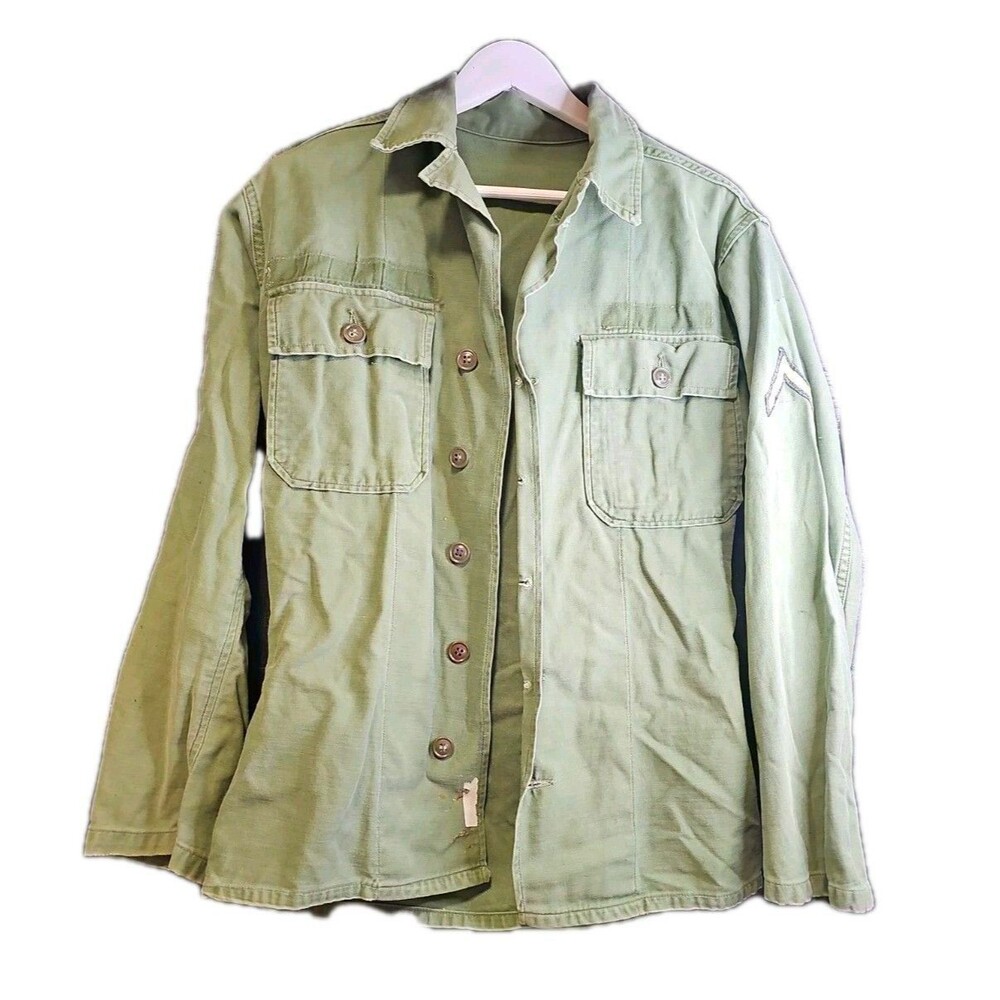 Vintage Military Green Bomber Jacket - Unbranded